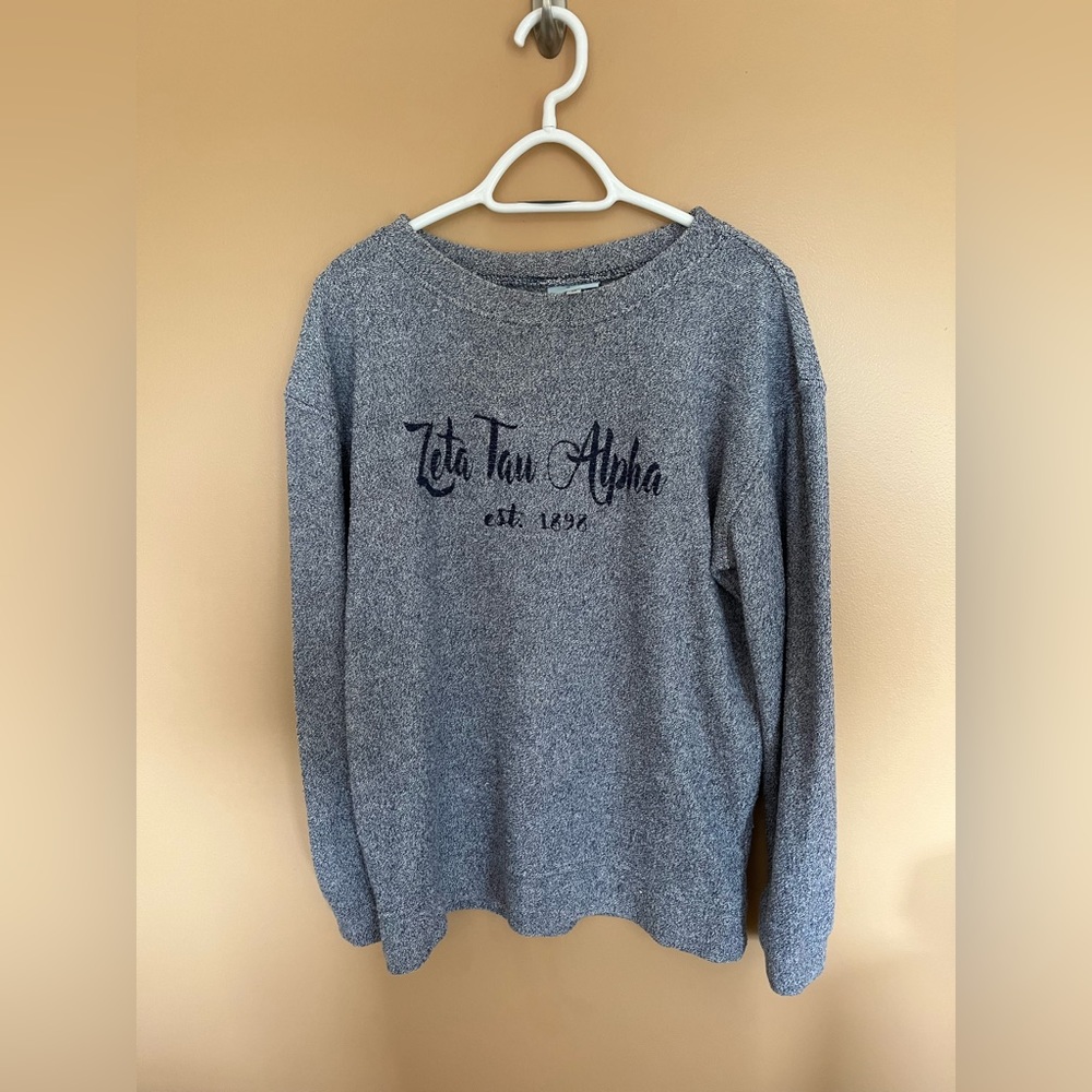 Size medium ZTA crew neck sweatshirt. Greyish blue.